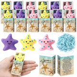 Wettarn 24 Sets Starfish Story Gifts Cute Stress Balls with Gift Boxes You Make a Difference Desk Decor Appreciation Party Favor