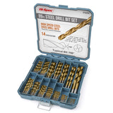 HiSpec Drill Bit Set 99pc SAE HSS Steel for Drill Drivers 1/16 to 3/8 Size Drill Bits for Metal, Plastics, Wood, Drywall C