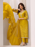 Libas Women'S Cotton Kurta Sets (99130O_Mustard_Xl)