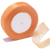 Bsikon 1 Inch Sheer Organza Ribbon 50 Yards Orange Chiffon Ribbon for Gift Wrapping,Bouquets,Wedding,DIY Craft