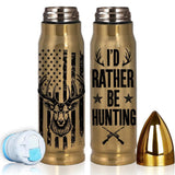 Limima Hunting Gifts for Men - Funny 17oz Tumbler with Lid, I'd Rather Be Hunting Design, Unique Christmas, Xmas and Birthday Gi