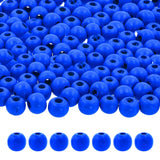 Mandala Crafts 2000 6mm Round Small Wooden Beads for Crafts Macrame Supplies - Customizable Blue Natural Wood Beads Bulk with Ho