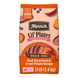 Merrick Lil Plates Premium Grain Free Dry Dog Food For Small Dogs, Real Texas Beef And Sweet Potato Kibble - 12.0 lb. Bag