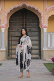 Gosriki Women'S Rayon Viscose Printed Straight Kurta With Pant & Dupatta (5Jee Black-Vks01-Gs_M_Black_Medium),Black,,B0DSKPQFLX