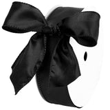 LIZLOVESS Black Satin Wired Ribbon 1.5 Inch, Wire Edge Ribbon for Gift Wrapping, 4th of July, Baby Shower, Wedding Decor, Christ