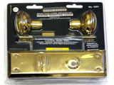 Brass Finish Inside Mortise Lock with Skeleton Key