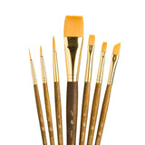Synthetic Gold Taklon Real Value Brush Set7/Pkg