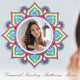 Marsui Diamond Painting Mirror Kits Diamond Art Painting Mirror for Adults Beginners Christmas Birthday Gifts Art Crafts Home Wa