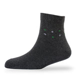 Young Wings MenS_Socks Dk Grey Colour Cotton Fabric Motif Free Size Ankle Length Casuals & Formals Wear Socks Pack Of 1 M12140