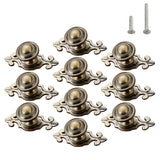HUAMULAN 10 Pack Retro Alloy Knobs,Vintage Dresser Kitchen Petal Cabinet Pulls Bronze Alloy Base Back Plate Kid Cupboard Wardrob