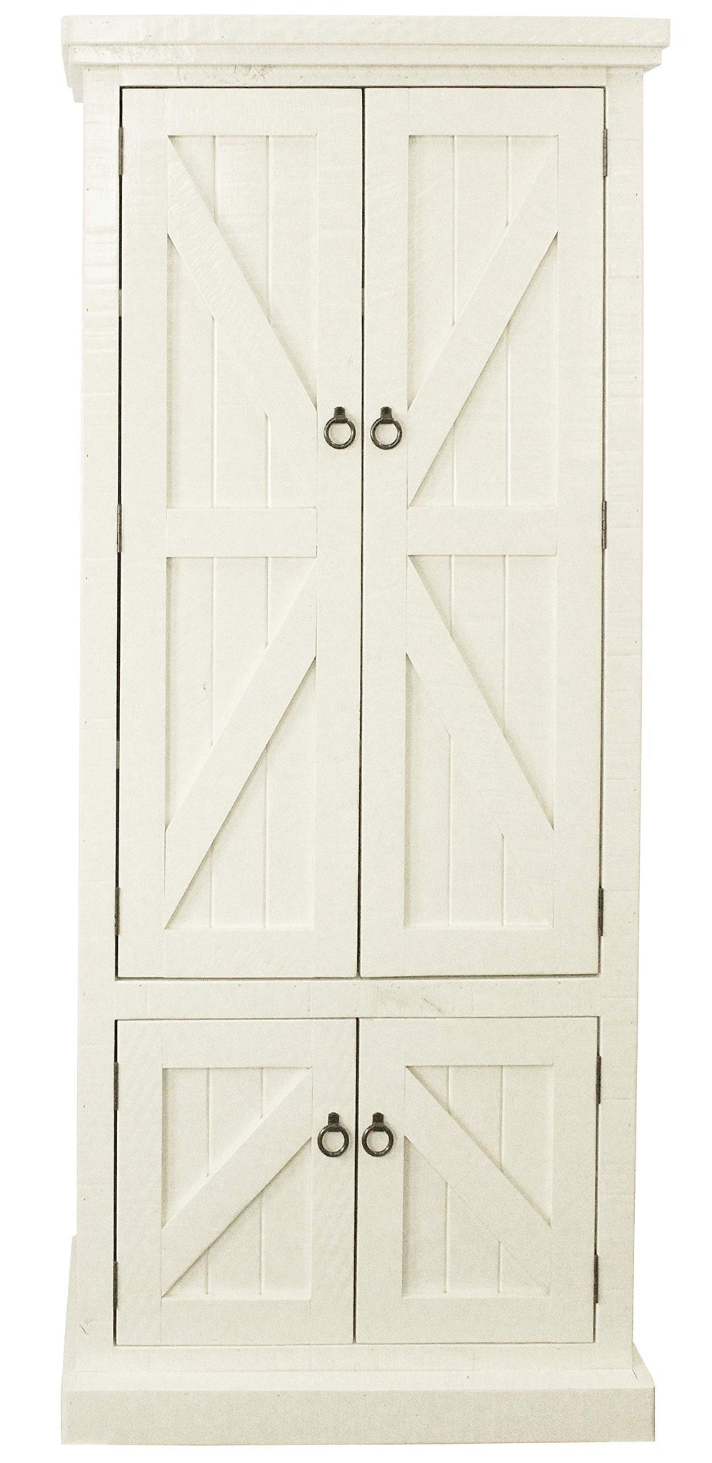 American Heartland Mfg. Rustic Double Door Pantry, Soft White