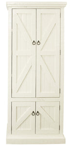 American Heartland Mfg. Rustic Double Door Pantry, Soft White