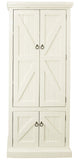 American Heartland Mfg. Rustic Double Door Pantry, Soft White