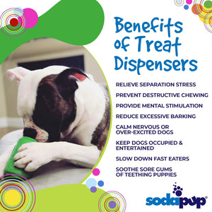 Sodapup Dog Chew Toy And Treat Dispenser - Enrichment Dog Toys - Treat Dispensing Dog Toys - Dog Puzzle Toys - Dog Treat Toy - L