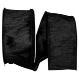 Reliant Ribbon 92975W-031-40H Dupioni Supreme Wired Edge Ribbon, 2-1/2 Inch X 20 Yards, Black