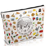 Luvsweets Italy Travel Essentials Gifts - Italy Souvenirs Gift Makeup Bags, Italy is Calling I Must Go Cosmetic Bags with Zipper
