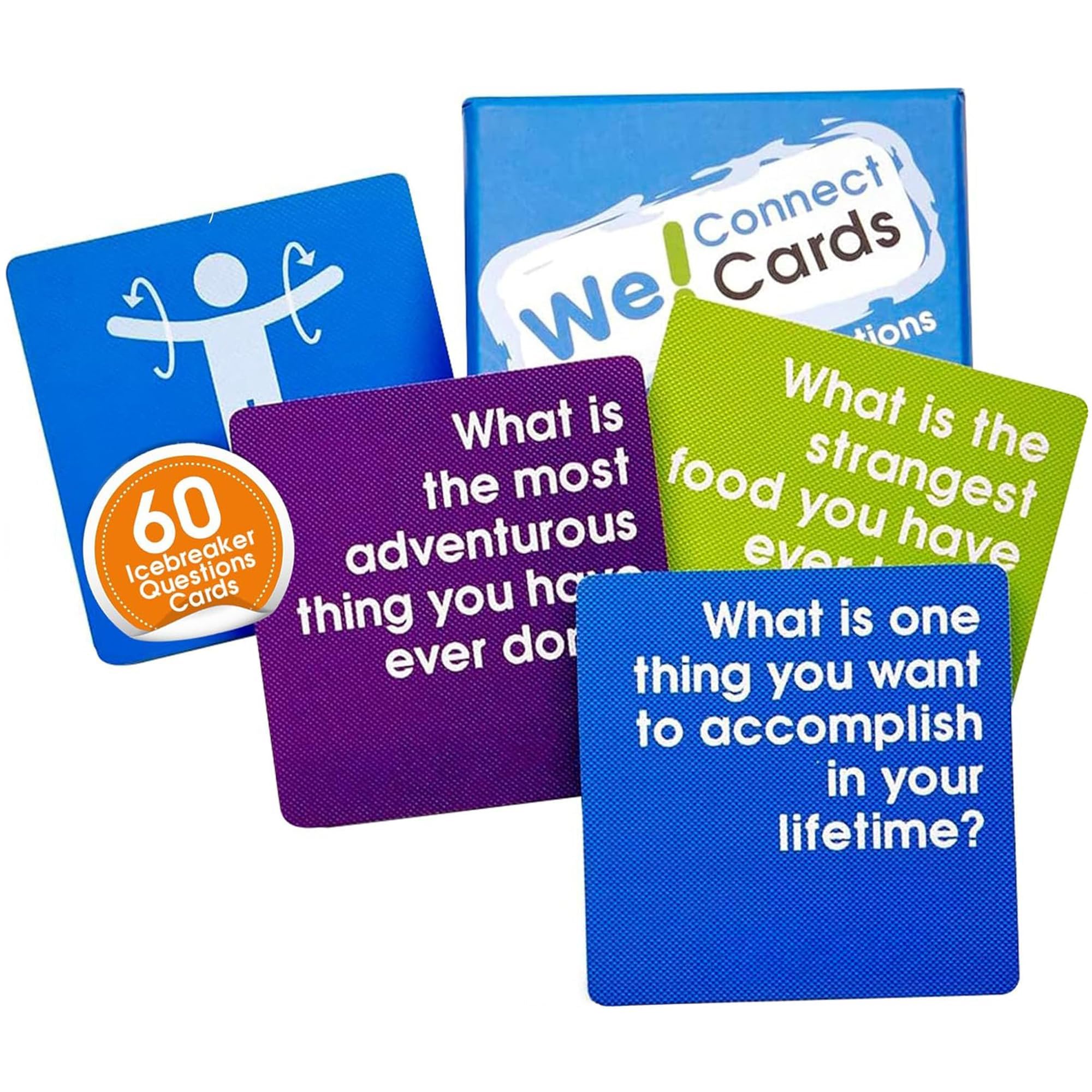 We! Connect Cards - Icebreaker Conversation Starter Card Games | Team Building Game for Work | Group Connection Activities for A