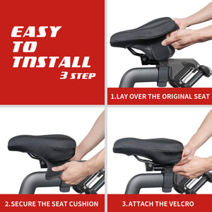 Bike Seat Cushion Compatible with Peloton Bike & Bike Plus, Gel Bike Seat Cover for Women & Men Comfort, Accessories for Most Na