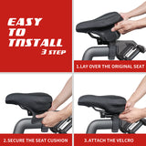Bike Seat Cushion Compatible with Peloton Bike & Bike Plus, Gel Bike Seat Cover for Women & Men Comfort, Accessories for Most Na