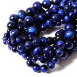 45PCS 8MM AAA Blue Tiger Eye Stone Beads Natural Gemstone Bead Crystal Healing Energy Jewelry Making DIY 15 inches (Blue Tiger E