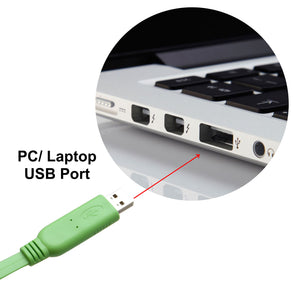 Usb 2.0 To Rj45 For Cisco Console Cable, Ftdi Ft232 Chipset + Rs232 Level Shifter, 1.5-Meter In Length