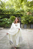 Gosriki Women'S Rayon Blend Printed Straight Kurta With Pant & Dupatta (Mirai White-Vks01-Gs_Xl_White_X-Large),White,,B0DT76GK2F