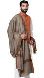 Weavers Villa Men's Woven Border Woollen Lohi/Shawl, 125cm x 250cm