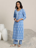 Libas Women'S Cotton Kurta Set (99028O_Blue_3Xl)