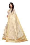 Yashika Women'S Cotton Saree With Blouse Piece (Kerala Pallavi_Cream15),Cream 01,Free Size,Cotton Blend,Saree,
