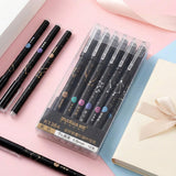 Eduwation Erasable galaxy themed gel pens, Zodiac Constellation Gel Pen, 0.5mm Blue Ink, Galaxy Star Design (Erasable Gel Pens,