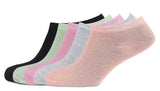 Sjeware Polyester Blend Women Ankle Socks Low Cut Thin Sock Multi Colour Soft Sock 5 Pairs