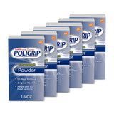 Super Poligrip Extra Strength Denture Adhesive Powder, Denture Powder for Dentures 1.6 Ounces (Pack of 6)