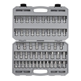 TEKTON 1/2 Inch Drive Hex, Torx, TR Torx, Phillips, Slotted Bit Socket Set with Case (52-Piece) | SHB92302