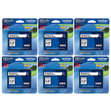 Brother Genuine PTouch, TZe231 6 Pack Tape (0.47) x 26.2 ft. (8m) 6Pack Laminated PTouch Tape, Black on White, Perfec