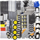 SEEMEY 405 pcs Pullback-Motor-Bulk-Parts Set Compatible with Technic, Connector-Panel-Plate Modified-Frame liftarm-Bent-Thick-Sm
