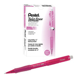 Pentel TwistErase EXPRESS Mechanical Pencil 0.7mm, Pink Barrel, Box of 12 (QE417P)