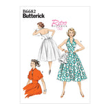 Butterick B6682E5 Womens Vintage Dress and Jacket Sewing Patterns, Sizes 1422
