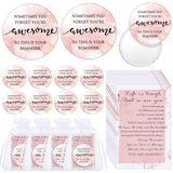 50 Set Inspirational Compact Mirror Bulk Appreciation Gifts for Women Mini Makeup Pocket Purse Mirror with Thank You Cards for C