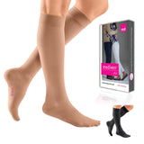 mediven plus for men & women, 2030 mmHg, Calf High Compression Stocking, Closed Toe, Beige, IVPetite
