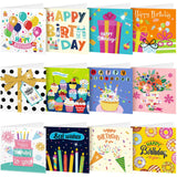 Saillong 12 Pack Happy Birthday Diamond Painting Greeting Card Kits DIY Diamond Art Cards with Envelopes Birthday Cake 5d Rhines