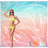 HIHOHO Beach Blanket Waterproof Sandproof Beach Mat for 1-8 Adults Quick Drying Durable Outdoor Picnic Mat for Beach Festival Tr