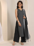 Libas Women'S Cotton Blend Kurta Sets (400561_Black_L)