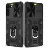 Caka for Samsung Galaxy S22 Plus Case with Stand & Camera Cover Blue