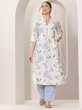 Libas Women'S Cotton Blend Straight Kurtas (29423O_Blue_Xl)