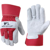 Wells Lamont Leather Work Gloves with Safety Cuff, Double Palm, Split Cowhide, X-Large (4050XL)