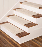 Oak Valley Designs Rounded Bullnose Carpet Stair Treads - Anti Slip Indoor Stair Mats for Wooden Stairs, Style: Bayside Charm, C