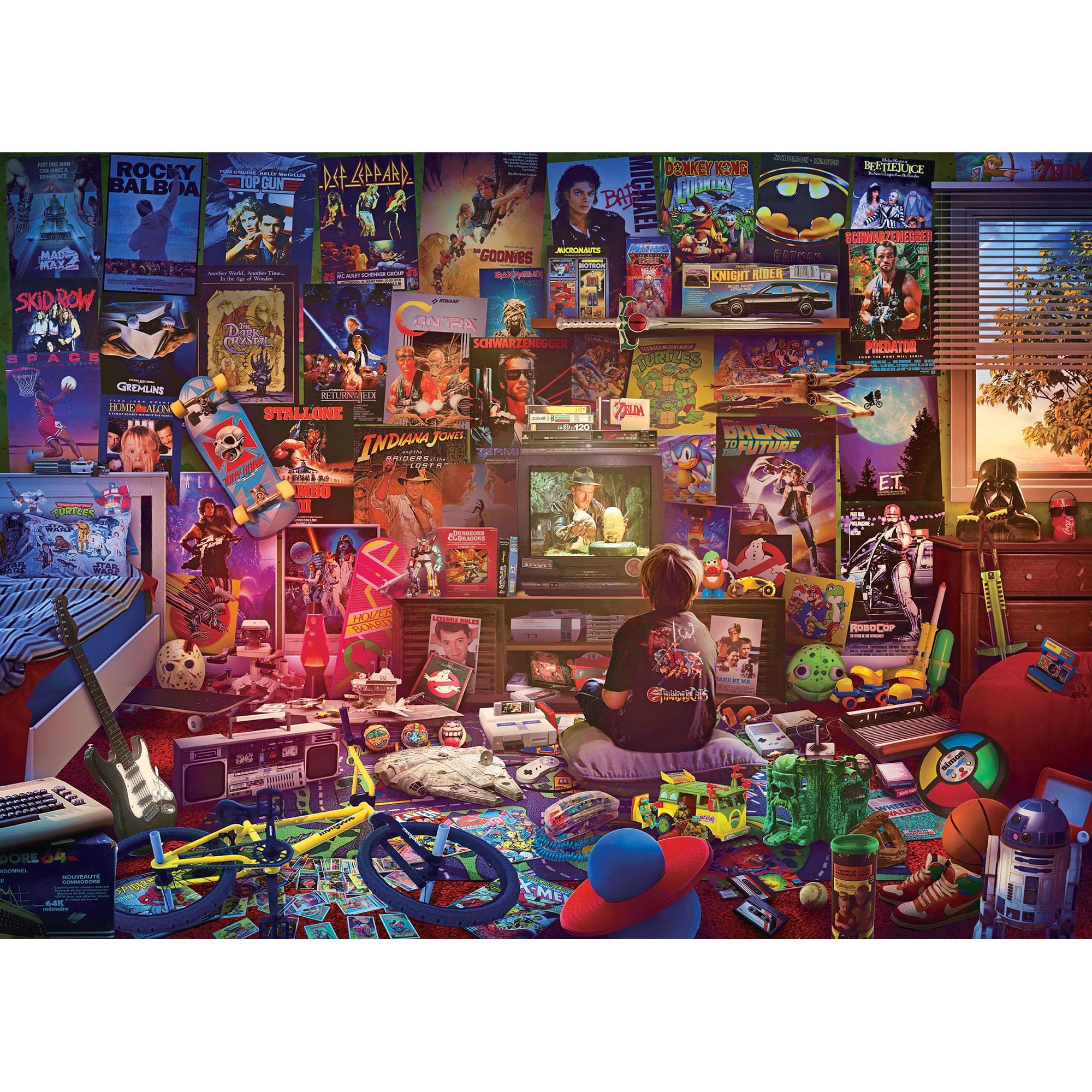 An Afternoon In The 80S Retro 1000-Piece Jigsaw Puzzle By Rachid Lotf | Brain Teaser Activity For Kids And Adults | 28 X 20 Inches,Jigsaw Puzzles