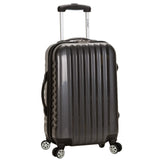Rockland Melbourne Hardside Expandable Spinner Wheel Luggage, Carbon, CarryOn 20Inch