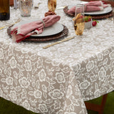 Stone Floral Print Outdoor Tablecloth 60 Round