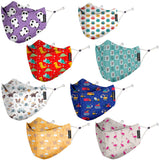 Priviu Masks For Boys And Girls 3 To 8 Years, Washable Reusable, 3D Comfortable Face Mask With Adjustable Earloop, 4 Layer With 